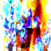 Abstract Modern Glass painting on canvas Art By Val
