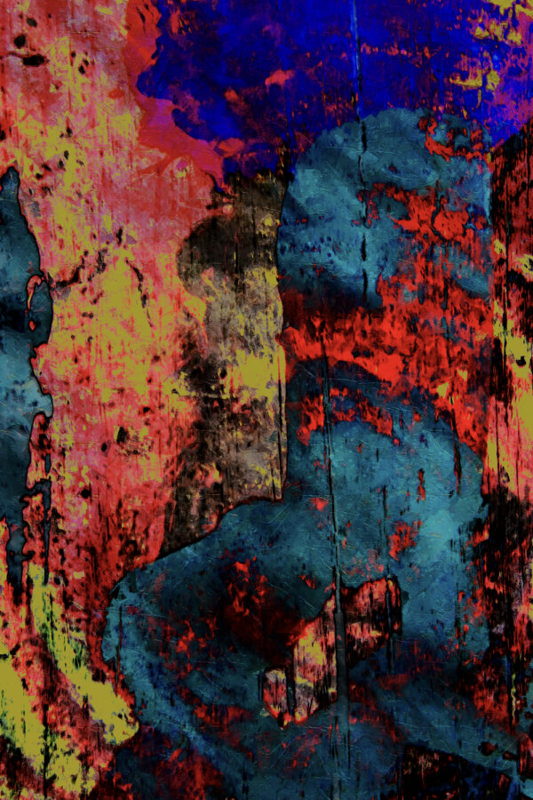 Art By Val abstract modern painting on canvas titled Grafitti