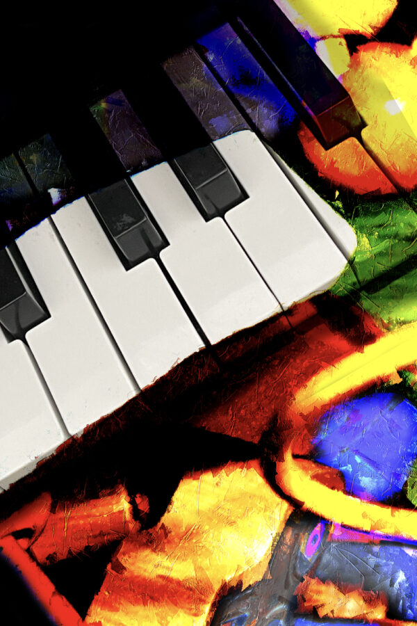 Modern Musical Notes Abstract Painting on canvas Art By Val