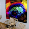 Cabo San Lucas Mexico Inspired Modern Abstract Wall Art On Canvas titled Centra De Todo Art By Val