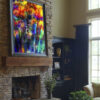 Cabo San Lucas Mexico Inspired Abstract Modern Wall Art on Canvas titled Colorado Y Maravilloso Art By Val