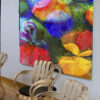 Cabo San Lucas Mexico Inspired Abstract Modern Wall Art on Canvas titled El Poder De La Paz Y El Amor Art By Val