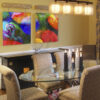Cabo San Lucas Mexico Inspired Abstract Modern Wall Art on Canvas titled El Poder De La Paz Y El Amor Art By Val