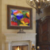 Cabo San Lucas Mexico Inspired Abstract Modern Wall Art on Canvas titled El Poder De La Paz Y El Amor Art By Val
