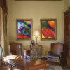 Cabo San Lucas Mexico Inspired Abstract Modern Wall Art on Canvas titled El Poder De La Paz Y El Amor Art By Val