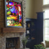 Cabo San Lucas Mexico Inspired Abstract Modern Wall Art on Canvas titled Pesca Art By Val