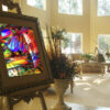Cabo San Lucas Mexico Inspired Abstract Modern Wall Art on Canvas titled Pesca Art By Val