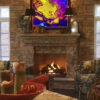 Cabo San Lucas Mexico Inspired Abstract Modern Wall Art on Canvas titled Salvaje De Corazon Art By Val