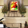 Art By Val Abstract Modern Wall Art Titled Sunflower on Canvas