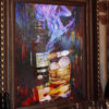 Abstract Modern Cigar Art Titled Four Roses and Davidoff