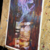 Abstract Modern Cigar Art Titled Four Roses and Davidoff