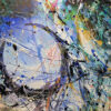 Abstract Modern Wall Art Titled Moon In A Nebula