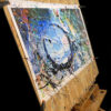 Abstract Modern Wall Art Titled Moon In A Nebula