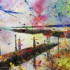 Abstract Modern Wall Art Titled The Sun Goes Down