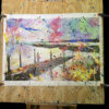 Abstract Modern Wall Art Titled The Sun Goes Down