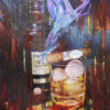 Abstract Modern Cigar Art Titled Four Roses and Davidoff