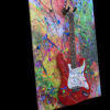Red Electric Guitar Modern Abstract Painting