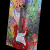 Red Electric Guitar Modern Abstract Painting