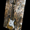 Abstract Modern Wall Art Titled Brown and Black Electric Guitar