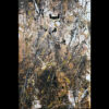 Abstract Modern Wall Art Titled Brown and Black Electric Guitar