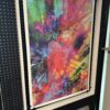 Fine Art By Val Abstract Painting Today In Red with floating frame