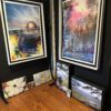 Sedona Blue Forest on a suspended canvas frame abstract painting