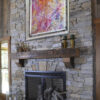 Abstract Modern Wall Art Titled Life Line with Painted Suspended Frame