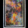 Abstract Modern Wall Art Painting Titled Tell Me What You See on canvas with a painted suspended frame