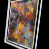 Abstract Modern Wall Art Painting Titled Tell Me What You See on canvas with a painted suspended frame
