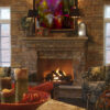 Abstract Modern Wall Art Titled Charlotte City Walk Red Umbrella Painting On Canvas by Michael John Valentine