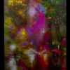 Abstract Modern Wall Art Titled Charlotte City Walk Red Umbrella Painting On Canvas by Michael John Valentine
