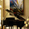 Surviving On This Earth abstract wall art painting by artist Michael John Valentine