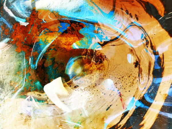 Mystic Traveler Abstract Painting On Canvas By Artist Michael John Valentine