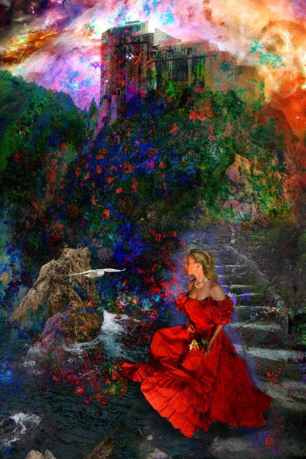 Beyond The Castle Walls A Red Dress Abstract