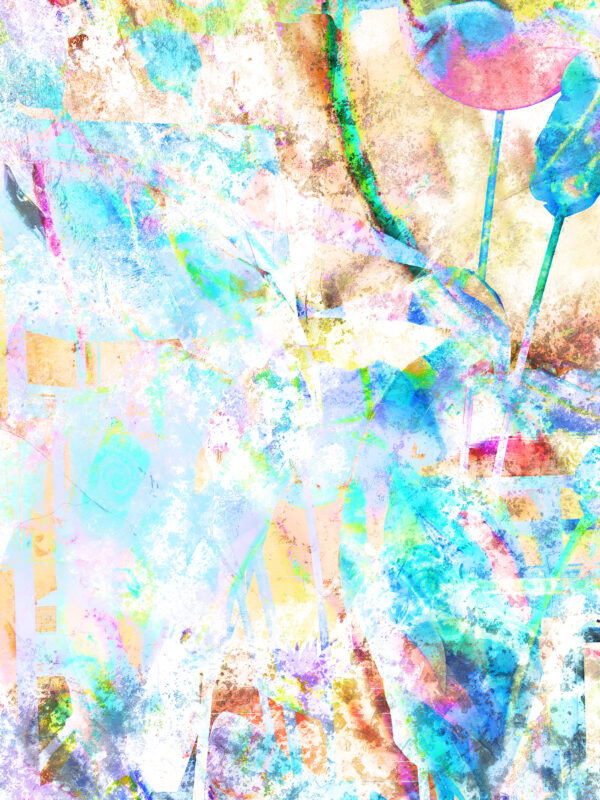 pastel flowering abstract art